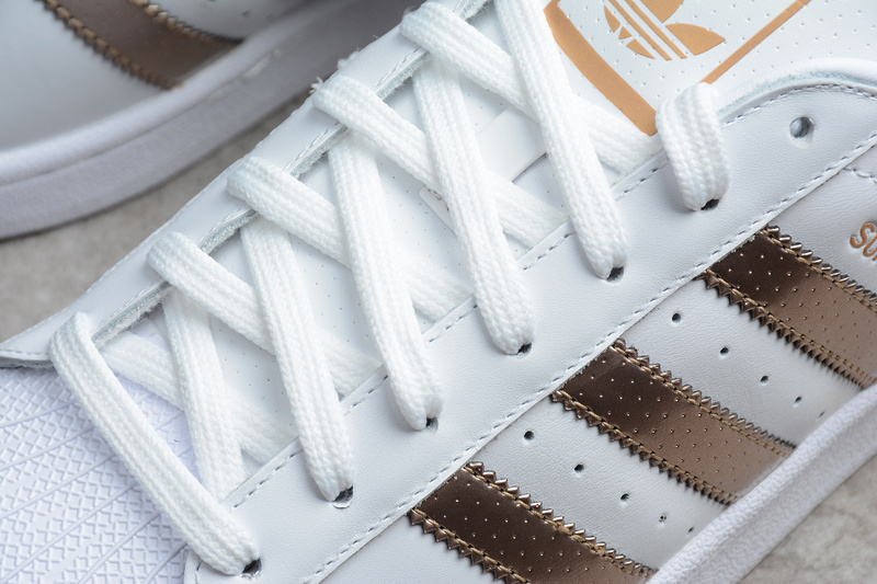 Adidas Superstar Rose Gold Copper White Black Shell 5