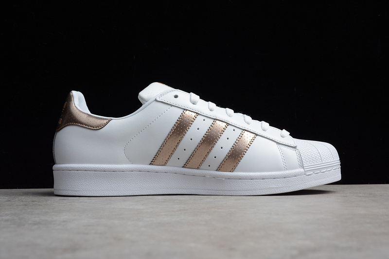 Adidas Superstar Rose Gold Copper White Black Shell 23