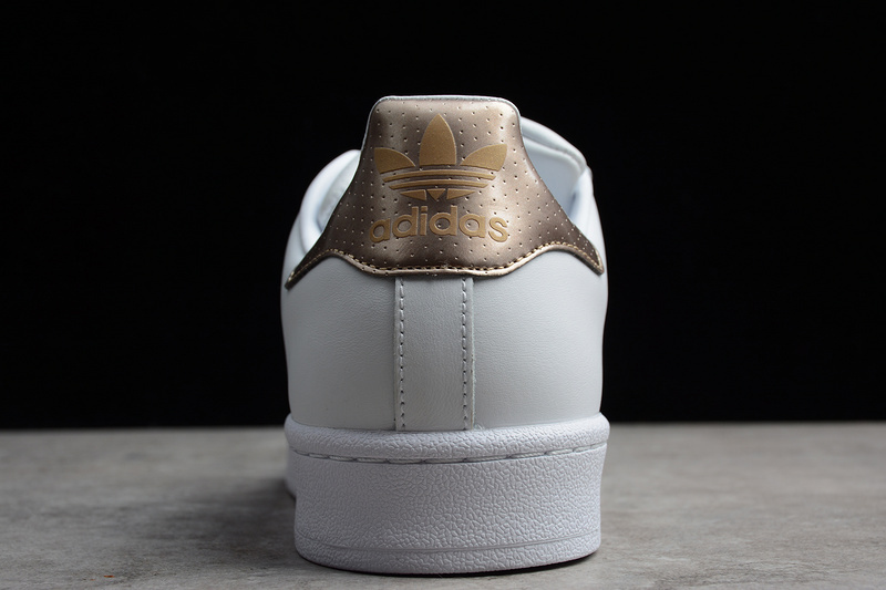 Adidas Superstar Rose Gold Copper White Black Shell 25