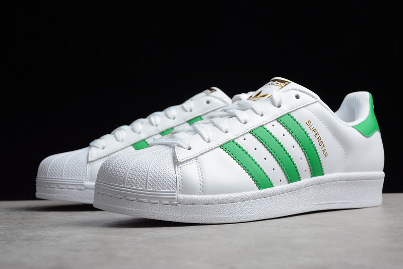 Adidas Superstar Ftw/Fairway/Metallic Gold 11