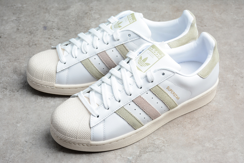 Adidas Superstar White/Green/Purple 3