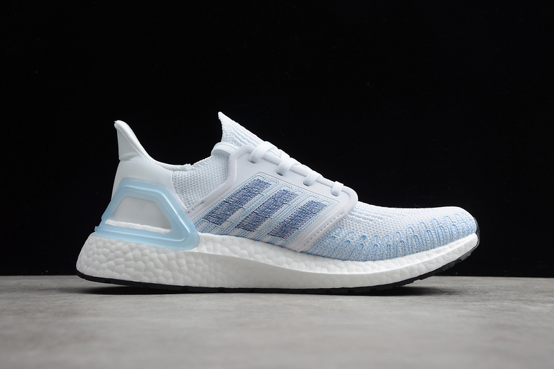 Ultra Boost 20 Shoes Cloud White/Light Blue-Orange 3