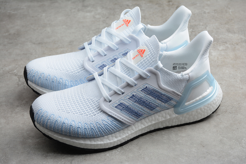 Ultra Boost 20 Shoes Cloud White/Light Blue-Orange 13