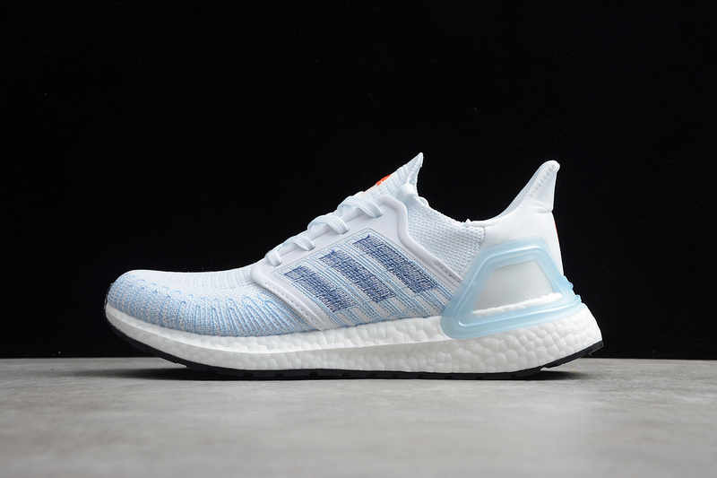 Ultra Boost 20 Shoes Cloud White/Light Blue-Orange 25