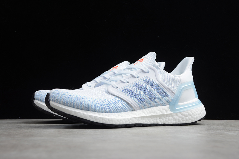 Ultra Boost 20 Shoes Cloud White/Light Blue-Orange 31