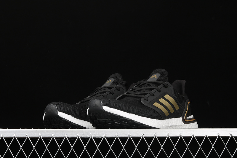 Ultra Boost 2020 Core Black/Gold Metallic-Solar Red 7