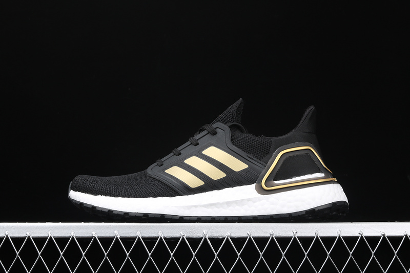 Ultra Boost 2020 Core Black/Gold Metallic-Solar Red 9