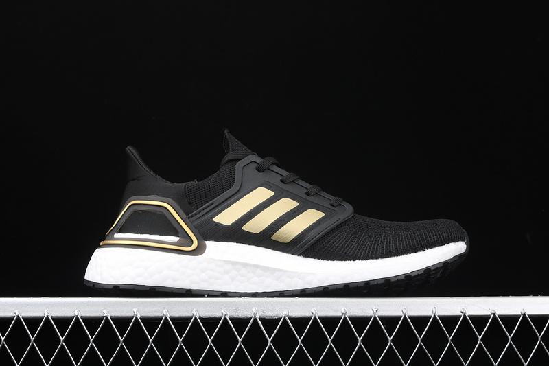 Ultra Boost 2020 Core Black/Gold Metallic-Solar Red 19