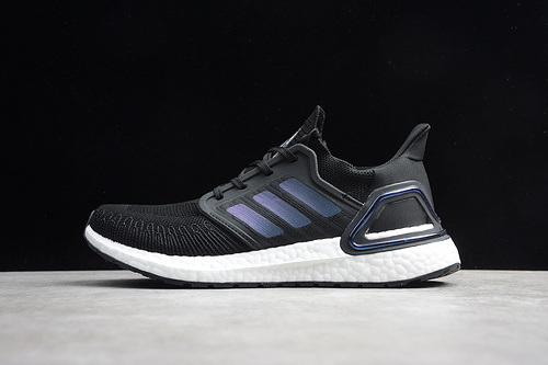 Ultraboost 20 Shoes Core Black/Boost Blue Violet Met./White 3