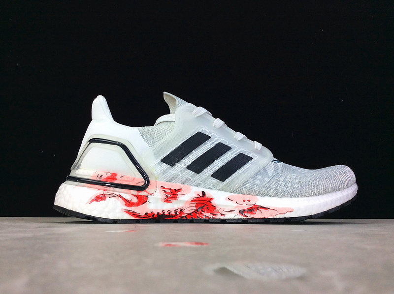 Ultraboost 20 Shoes Crystal White/Core Black/Solar Red 15