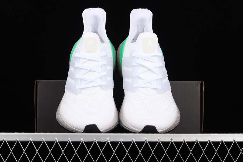 Ultraboost 21 Shoes Crystal White/Crystal White-Hazy Green 5