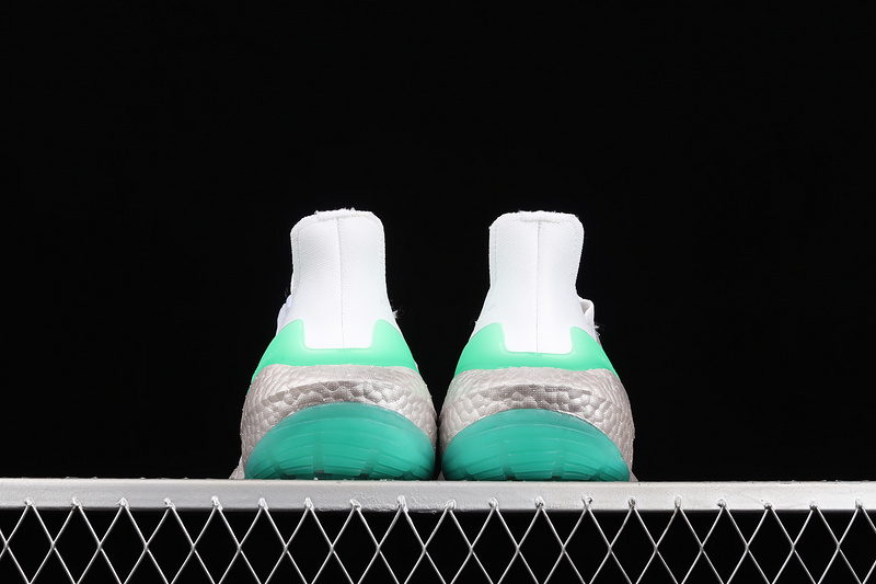 Ultraboost 21 Shoes Crystal White/Crystal White-Hazy Green 7