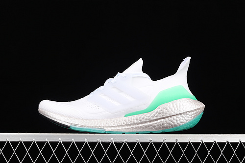 Ultraboost 21 Shoes Crystal White/Crystal White-Hazy Green 19