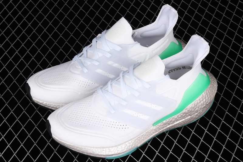 Ultraboost 21 Shoes Crystal White/Crystal White-Hazy Green 31