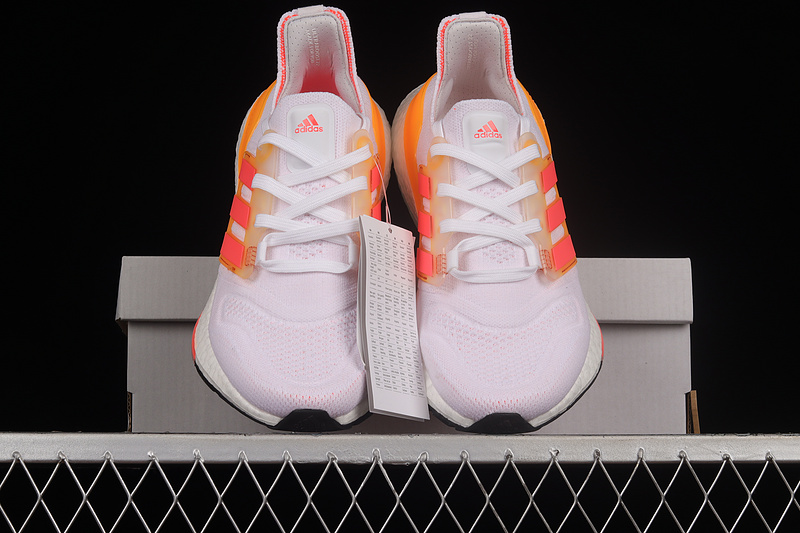 Ultra Boost 22 White/Pink/Orange 11