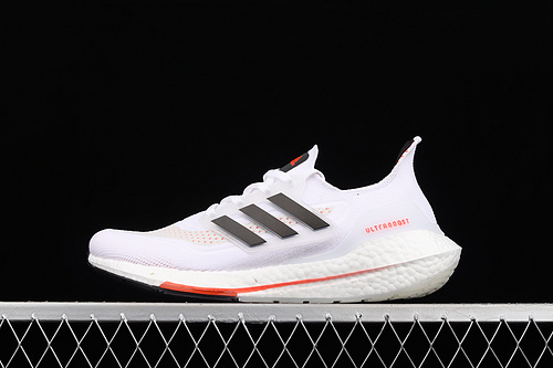 Ultraboost 21 Shoes Cloud White/Core Black/Solar Red 3