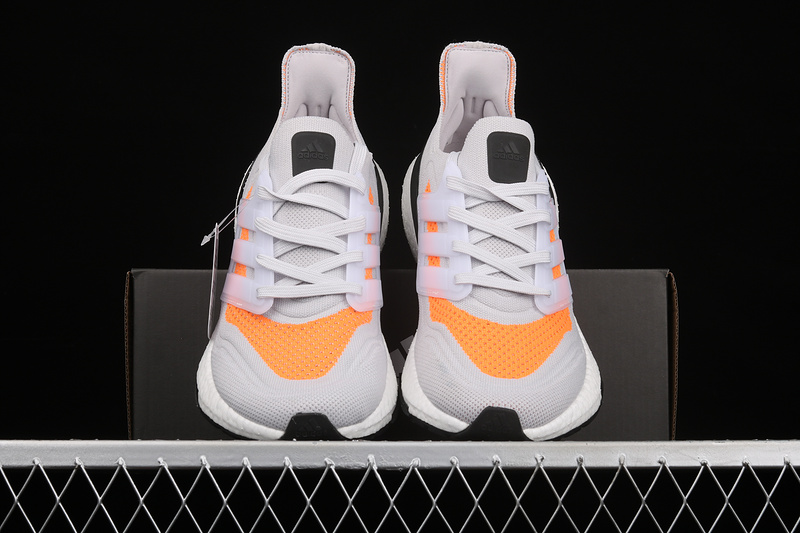 Ultra Boost 21 Consortium Light Grey/Cloud White/Orange 9