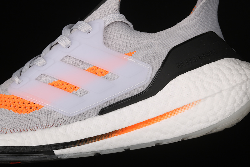 Ultra Boost 21 Consortium Light Grey/Cloud White/Orange 15