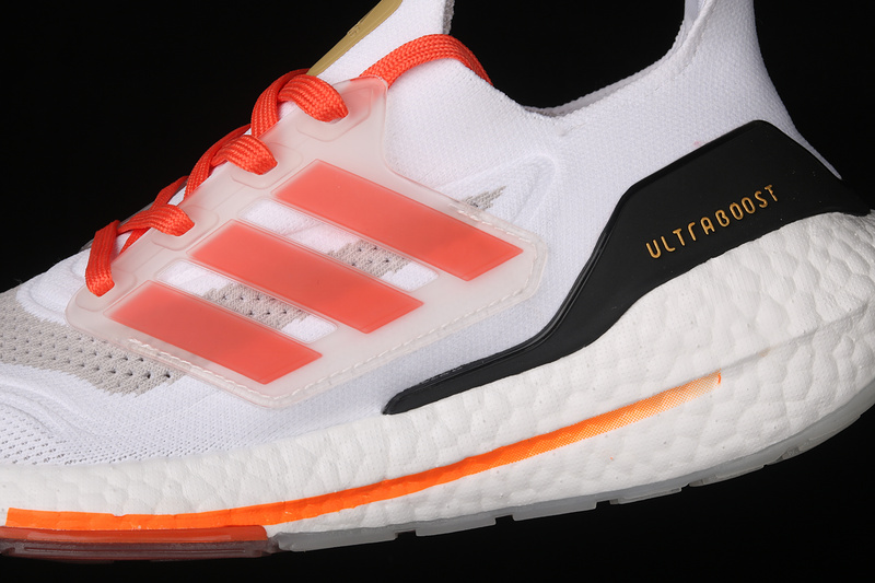 Ultra Boost 21 Consortium Cloud White/Core Black/Orange 5