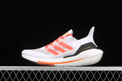 Ultra Boost 21 Consortium Cloud White/Core Black/Orange 17