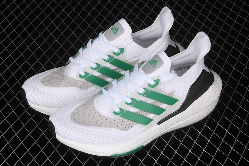 Ultraboost 21 Shoes Cloud White/Sub Green/Core Black 11