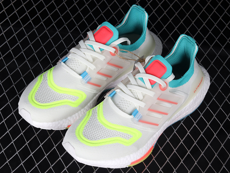 Ultraboost 22 Made With Nature Cloud White/Blue/Fluorescent Green 5