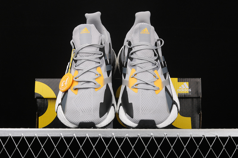 X9000l4 Boost Shoes Light Grey-Black-Yellow 5