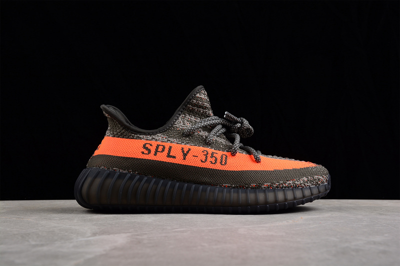 Yeezy Boost 350 V2 Dark Beluga 3.0 Core Black/Orange/Army Green 13