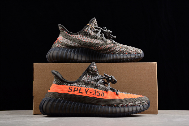 Yeezy Boost 350 V2 Dark Beluga 3.0 Core Black/Orange/Army Green 23