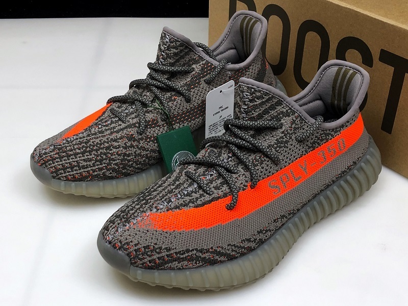 Og Yeezy Boost 350 V2 Steeple Gray/Beluga/Solar Red 23