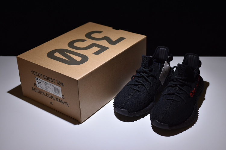 Bc Yeezy Boost 350 V2 Core Black/Core Black/Red 7