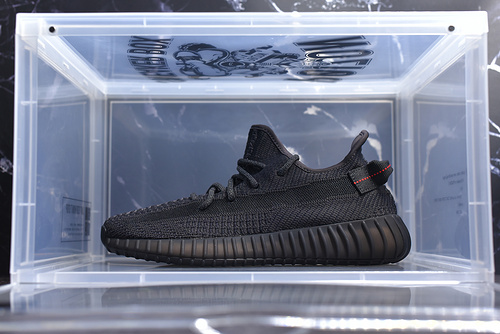 Cj Yeezy Boost 350 V2 Static Reflective Black/Black 19