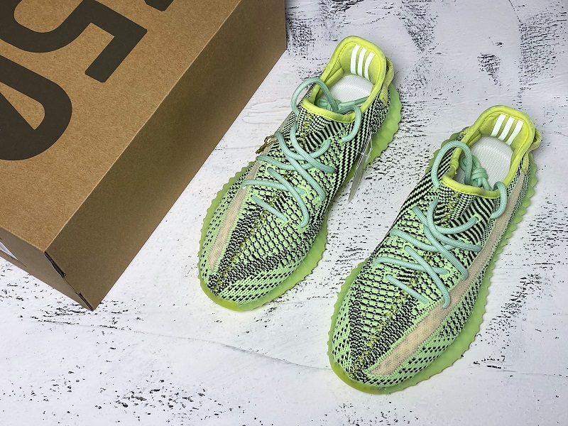 H12 Yeezy Boost 350 V2 Fluorescent Green Yeezreel Reflec 11