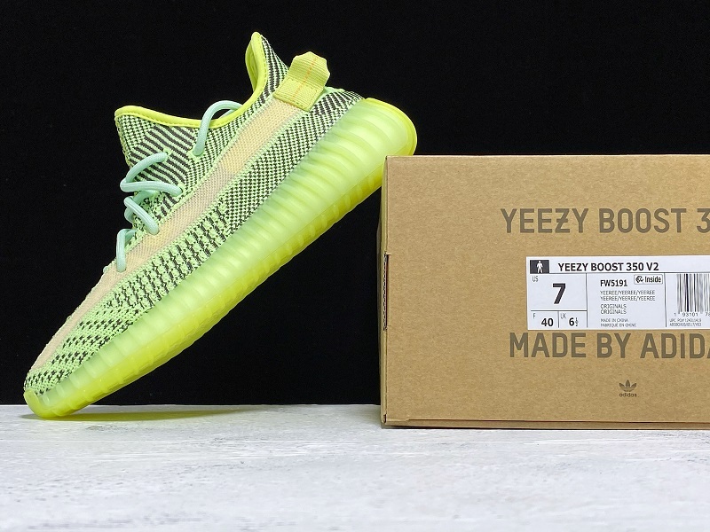 H12 Yeezy Boost 350 V2 Fluorescent Green Yeezreel Reflec 33