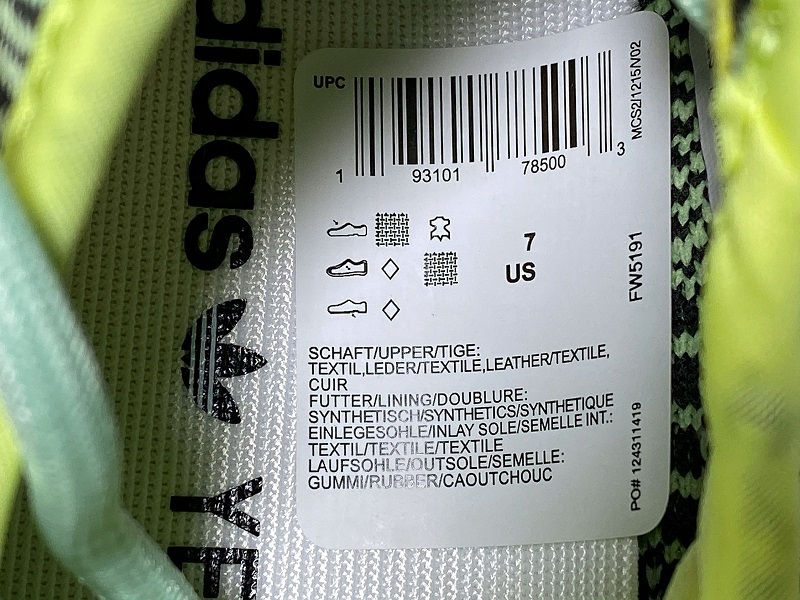 H12 Yeezy Boost 350 V2 Fluorescent Green Yeezreel Reflec 35