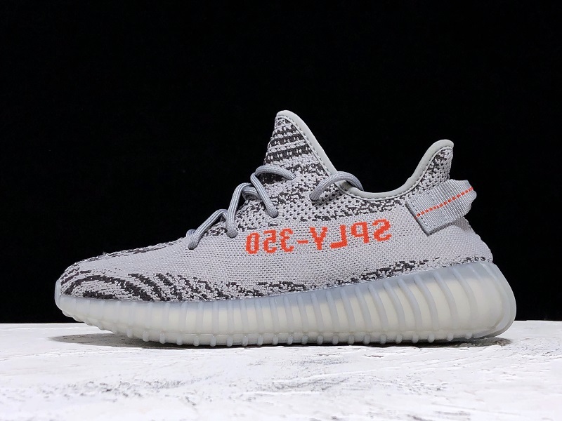 H12 Yeezy Boost 350 V2 Grey/Bold Orange/Dark Solid Grey 5