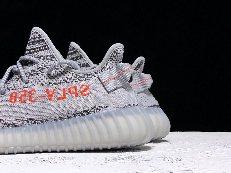 H12 Yeezy Boost 350 V2 Grey/Bold Orange/Dark Solid Grey 11