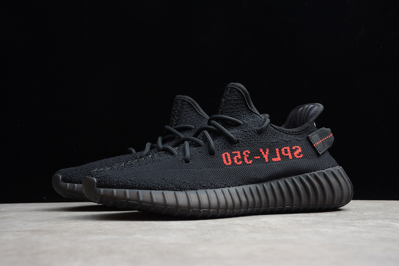 Cj Yeezy Boost 350 V2 Core Black/Core Black/Red 13