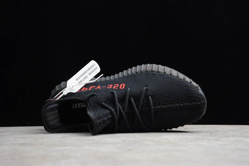 Cj Yeezy Boost 350 V2 Core Black/Core Black/Red 19