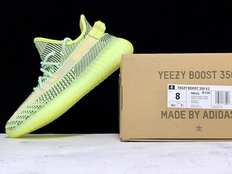 Cy Yeezy Boost 350 V2 Fluorescent Green Yeezreel Reflective 17