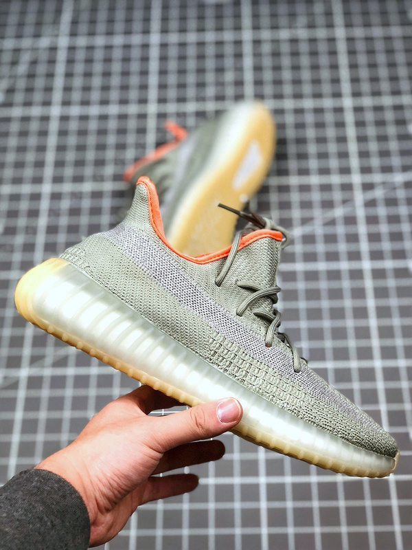 Yeezy Boost 350 V2 Desert Sage Light Grey/Orange 13