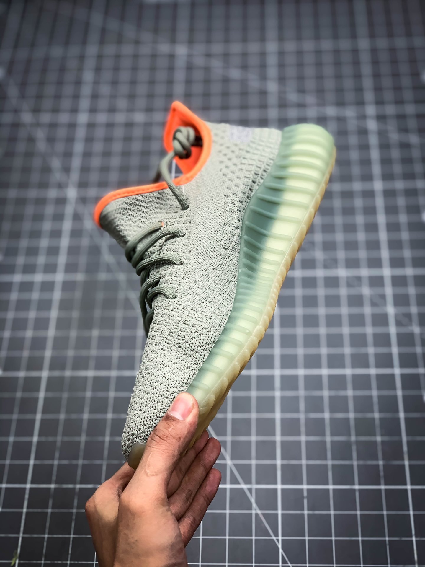 G5 Yeezy Boost 350 V2 Desert Sage/Grey/Orange 5