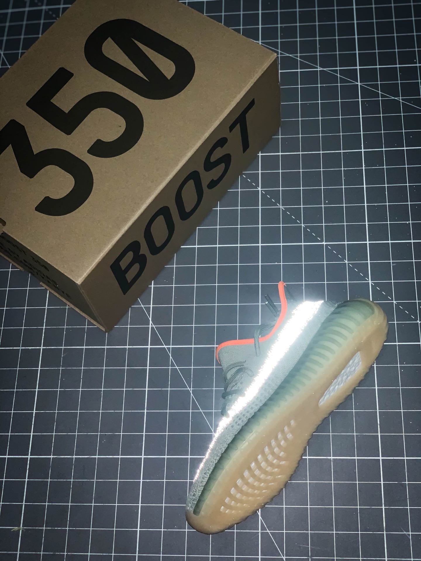 G5 Yeezy Boost 350 V2 Desert Sage/Grey/Orange 13