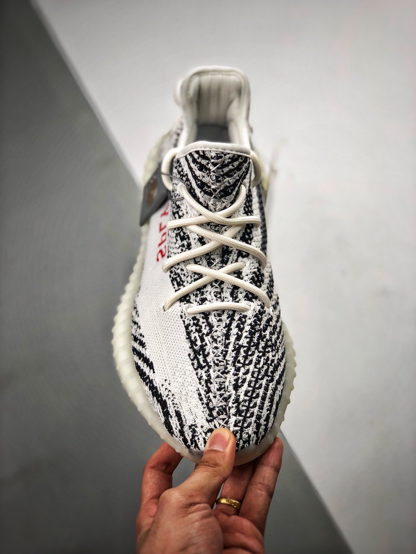 Og Yeezy Boost 350 V2 Zebra White/Core Black/Red 13