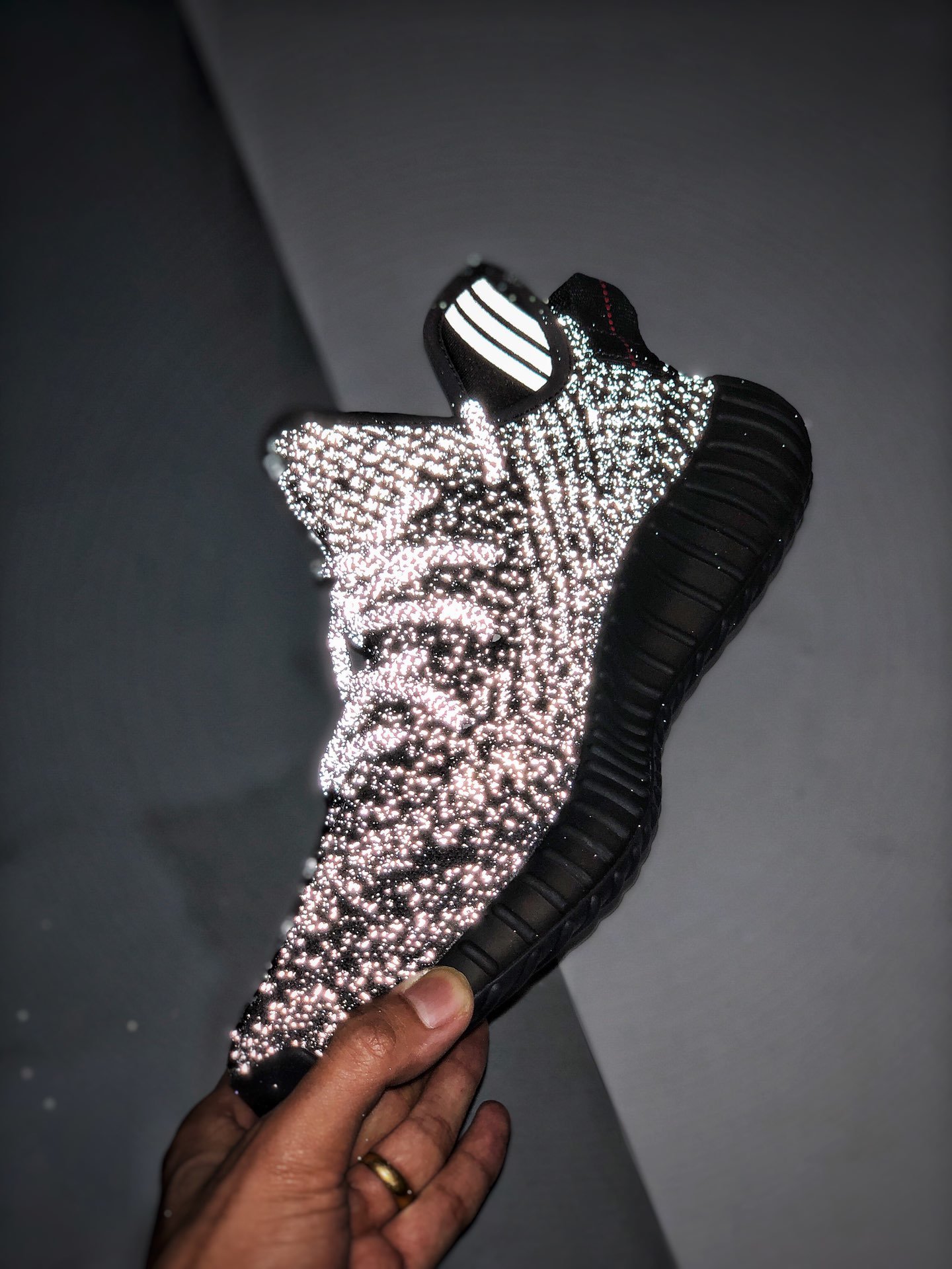 Og Yeezy Boost 350 V2 Static Reflective Black/Black 9