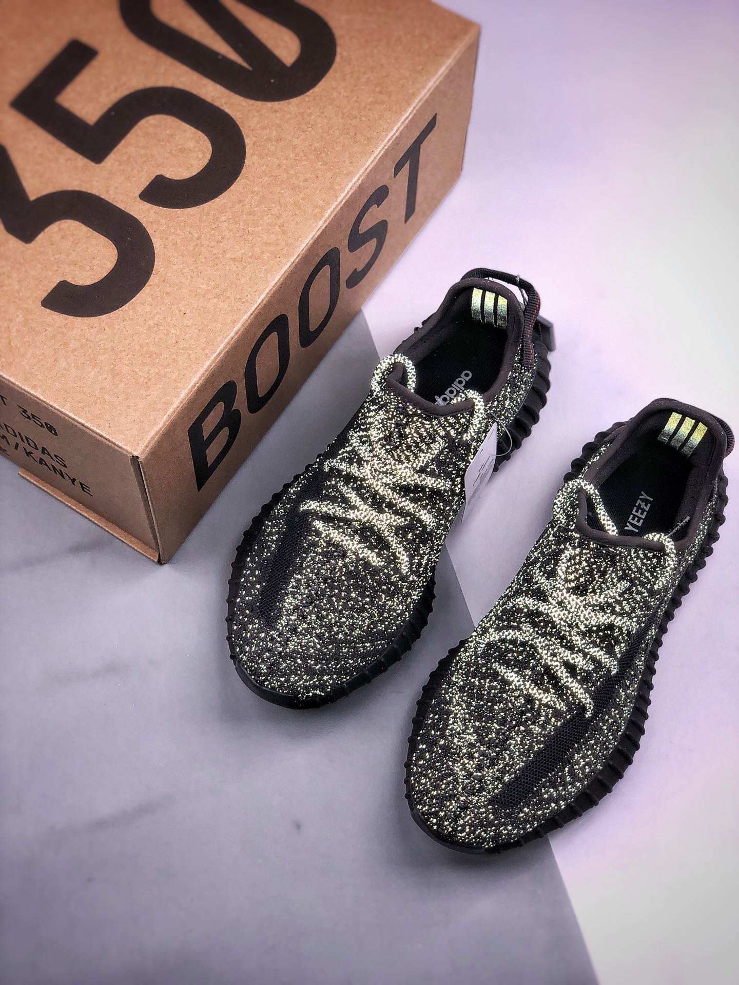 Og Yeezy Boost 350 V2 Static Reflective Black/Black 15