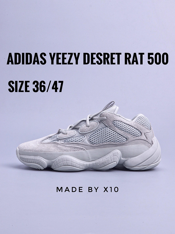 X10 Yeezy Boost 500 Shoes Salt/Salt/Salt 19