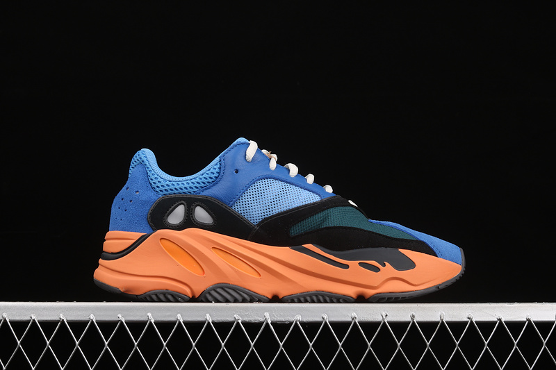 Yeezy Boost 700 Bright Blue/Core Black//Orange 3