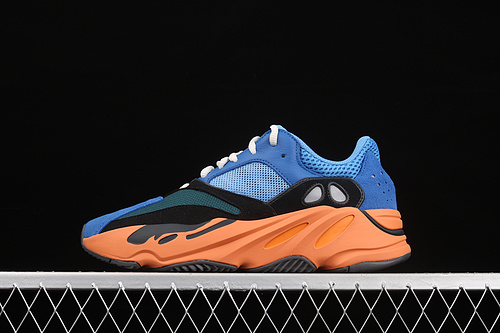 Yeezy Boost 700 Bright Blue/Core Black//Orange 5