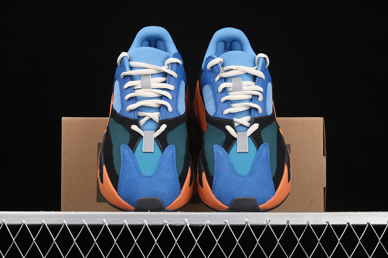 Yeezy Boost 700 Bright Blue/Core Black//Orange 15